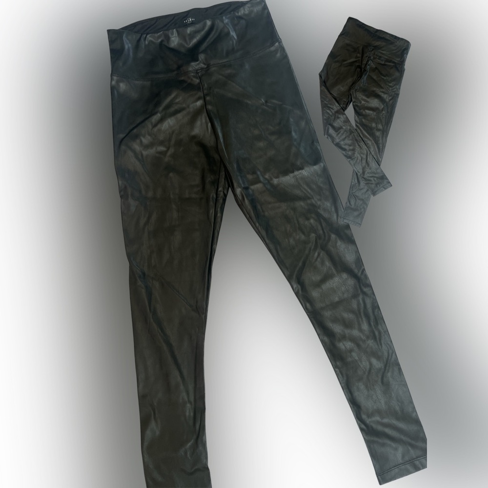 Women's Black Faux Leather Leggings